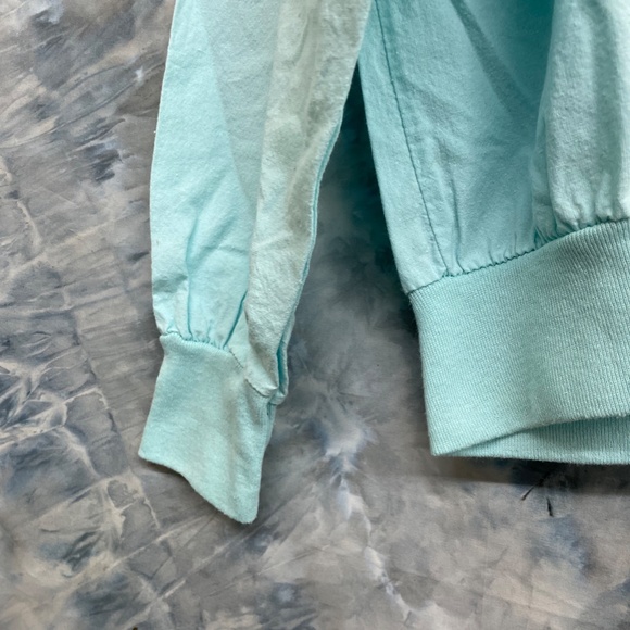 Vintage Mens Long Sleeve Top Quitman USA Size M Pete Smiths Embroidery Blue - Picture 6 of 8